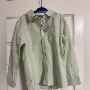 Boys H&M mint green collared shirt perfect for Easter!